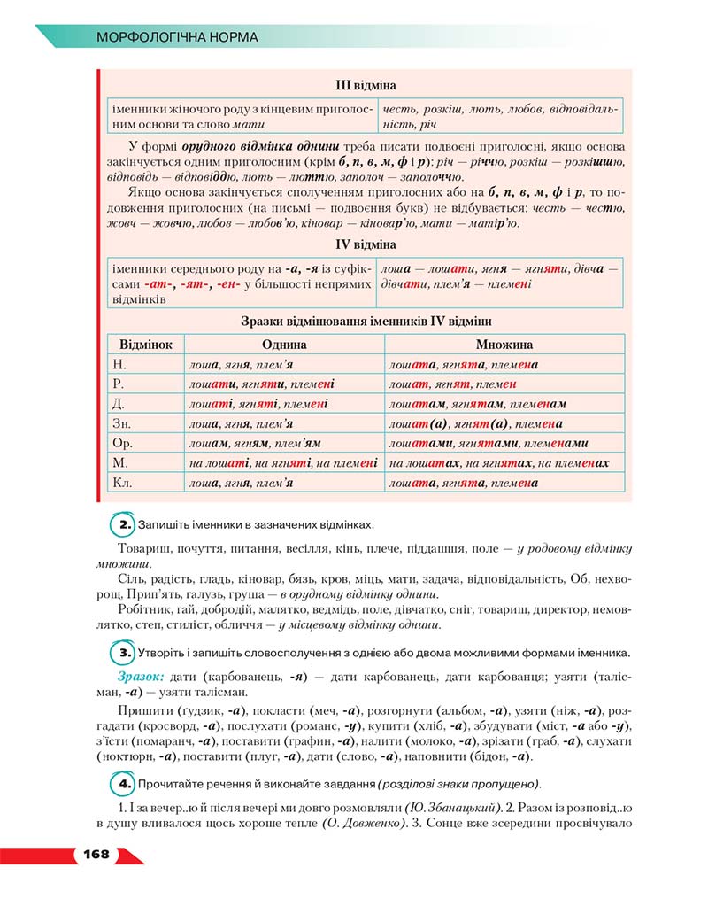 Сторінка 168 - Підручник Українська мова 10 клас О. М. Авраменко 2018