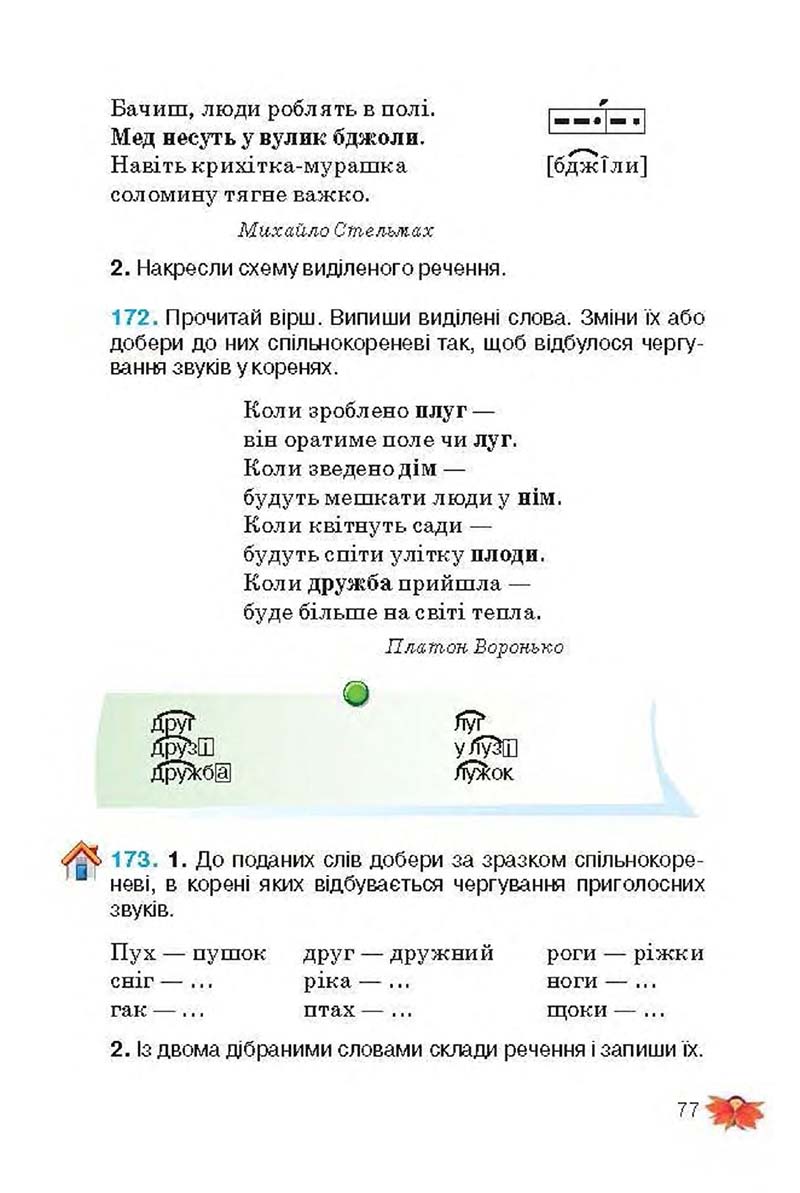 Сторінка 77 - Підручник Українська мова 3 клас М.С. Вашуленко, О.І. Мельничайко, Н.А. Васильківська 2013