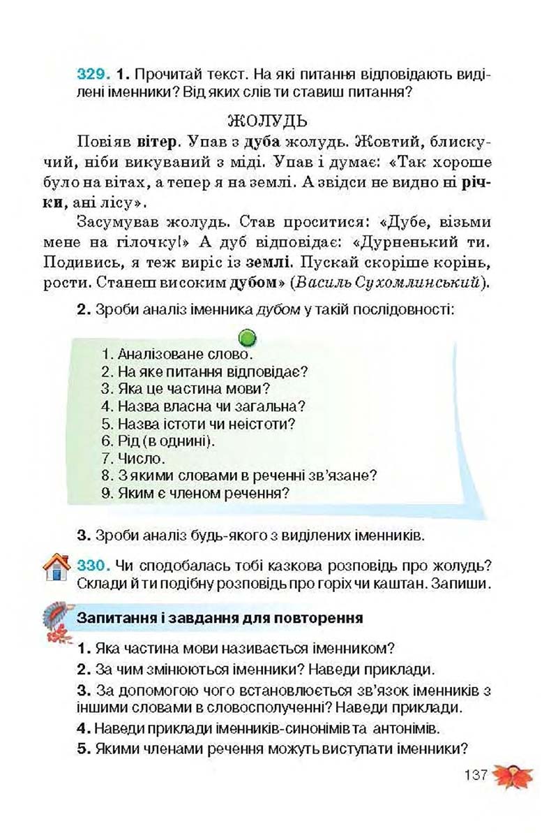 Сторінка 137 - Підручник Українська мова 3 клас М.С. Вашуленко, О.І. Мельничайко, Н.А. Васильківська 2013