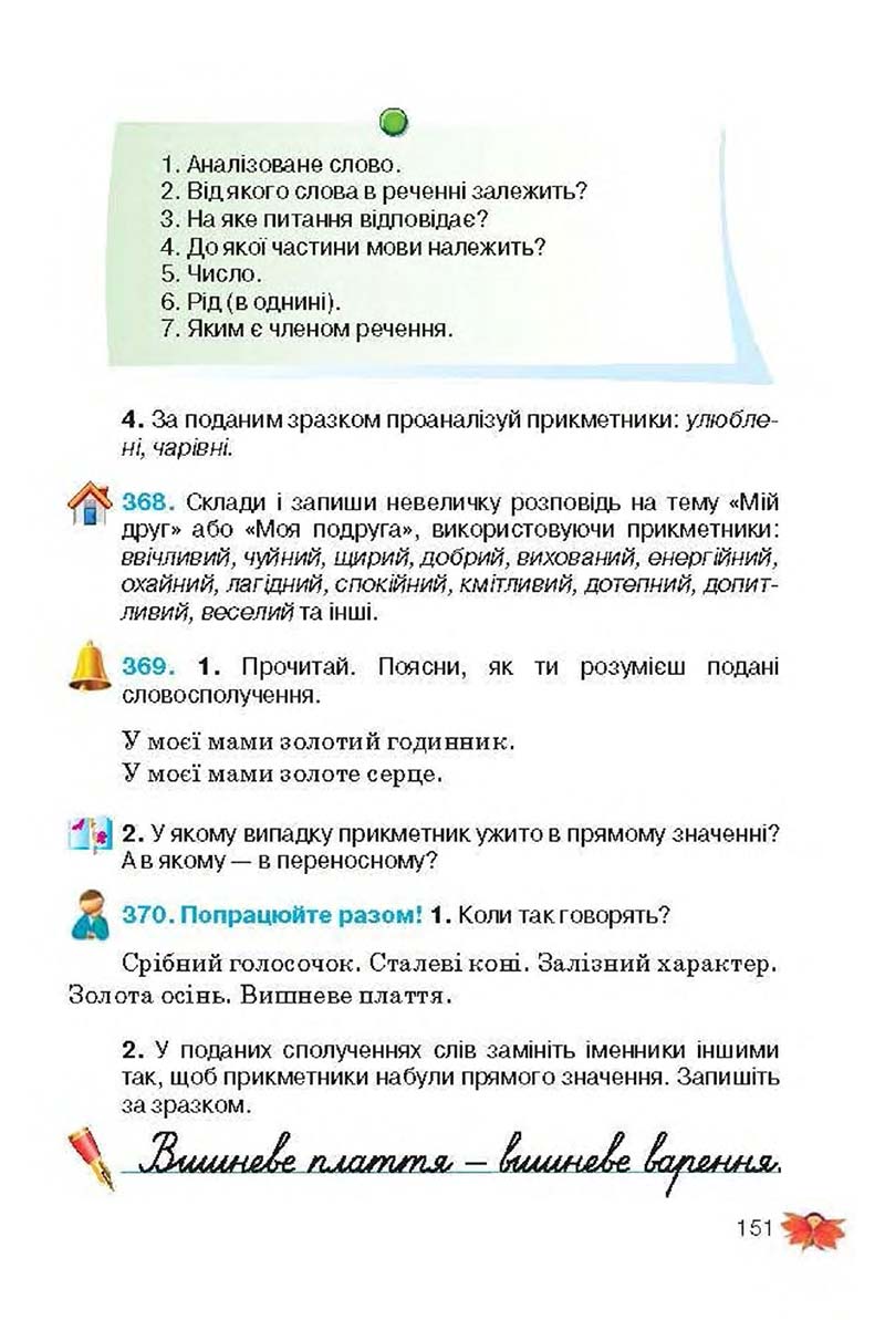 Сторінка 151 - Підручник Українська мова 3 клас М.С. Вашуленко, О.І. Мельничайко, Н.А. Васильківська 2013
