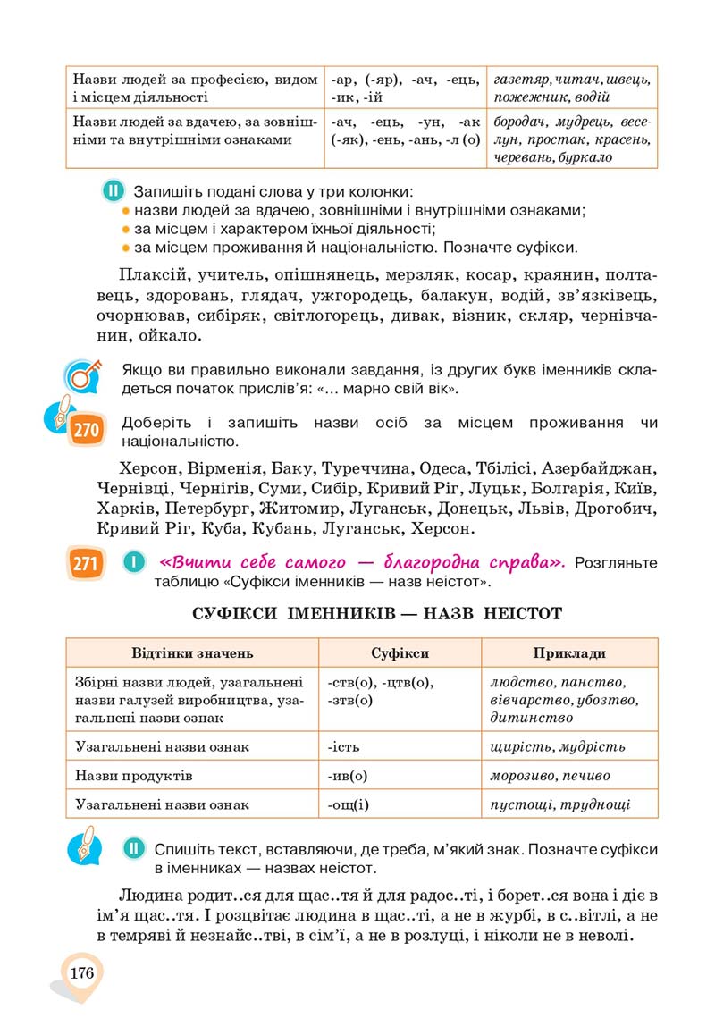 Сторінка 176 - Підручник Українська мова 10 клас А. А. Ворон, В. А. Солопенко 2018