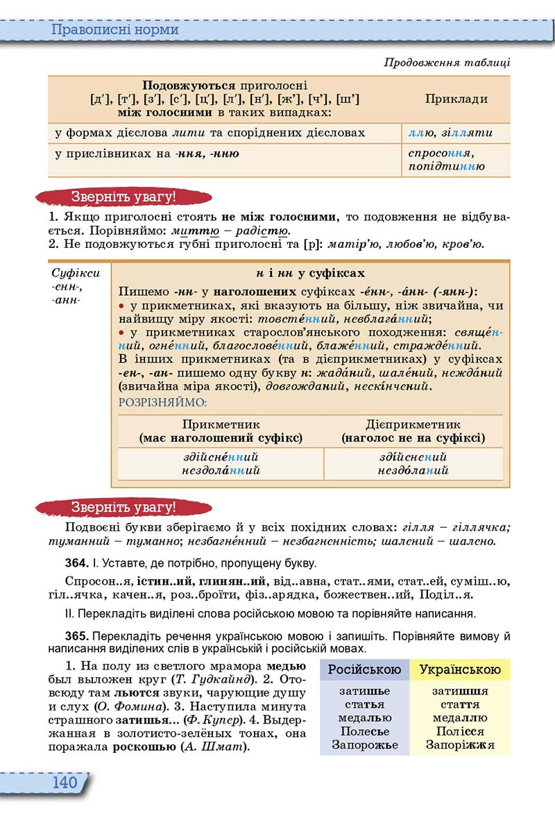 Сторінка 140 - Підручник Українська мова 10 клас О. В. Заболотний, В. В. Заболотний 2018  - Російська мова навчання