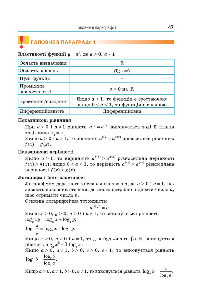 Сторінка 47 - Підручник Математика 11 клас Мерзляк 2019 - Рівень стандарту