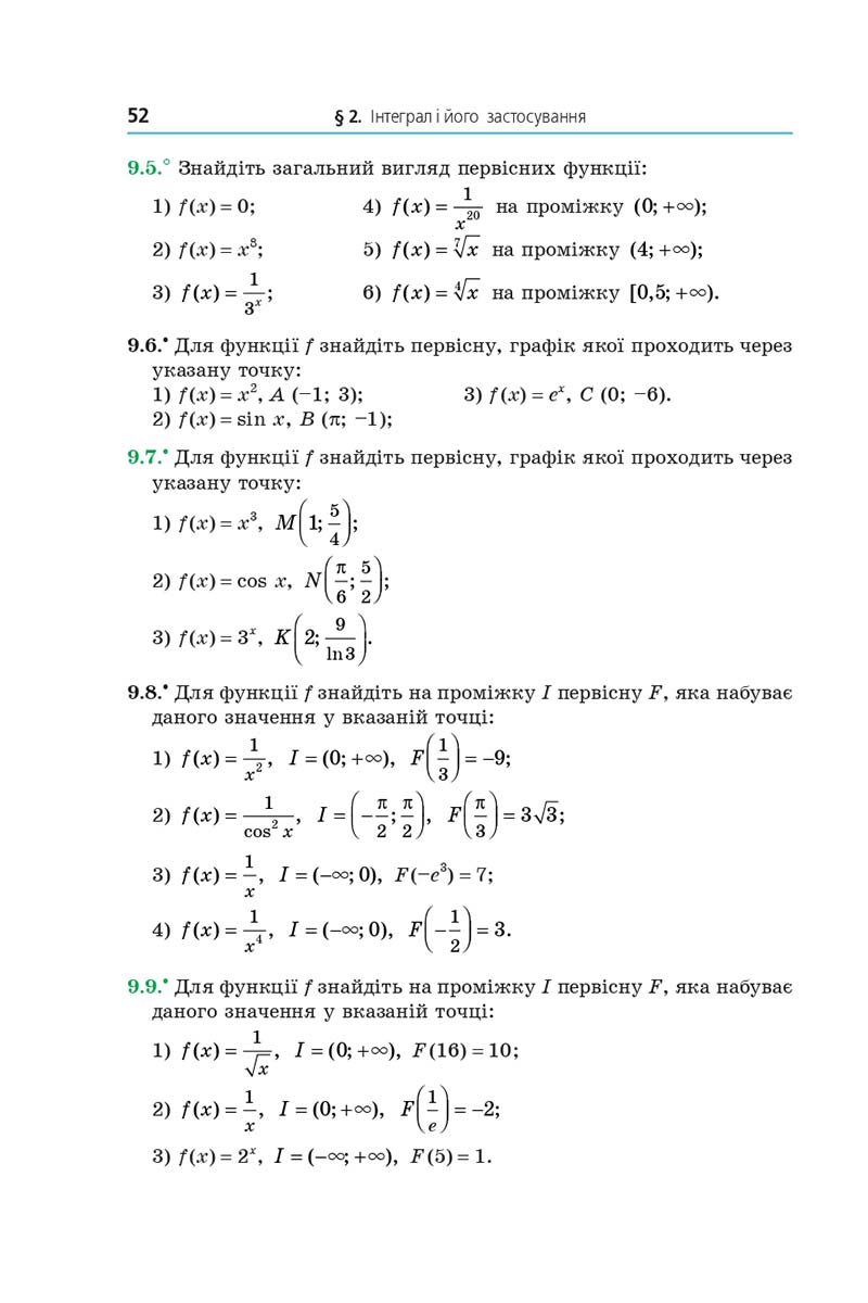 Сторінка 52 - Підручник Математика 11 клас Мерзляк 2019 - Рівень стандарту