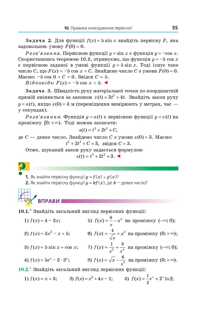 Сторінка 55 - Підручник Математика 11 клас Мерзляк 2019 - Рівень стандарту