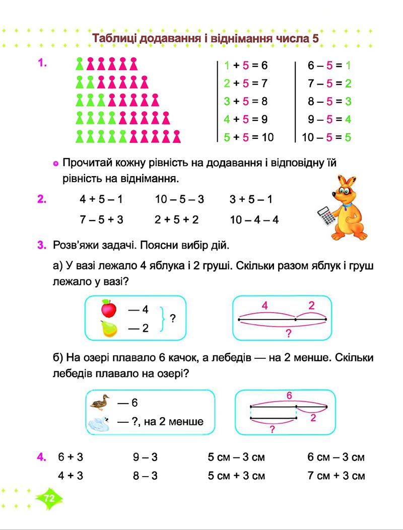 Сторінка 72 - Підручник Математика 1 клас Корчевська 2018