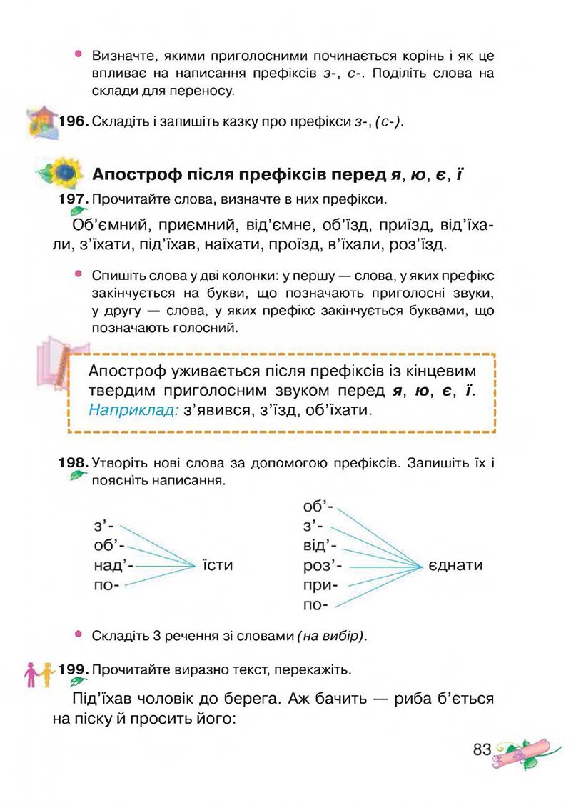 Сторінка 83 - Підручник Українська мова 3 клас М.Д. Захарійчук, А.І. Мовчун 2013