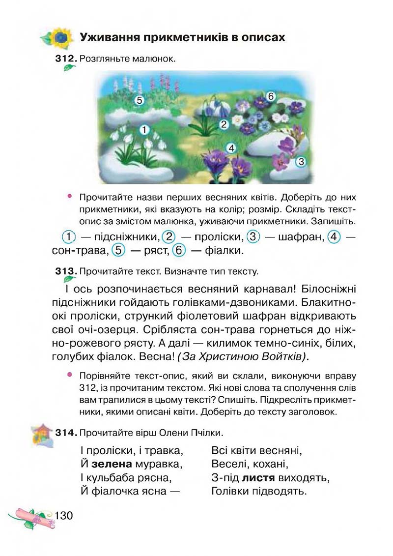 Сторінка 130 - Підручник Українська мова 3 клас М.Д. Захарійчук, А.І. Мовчун 2013