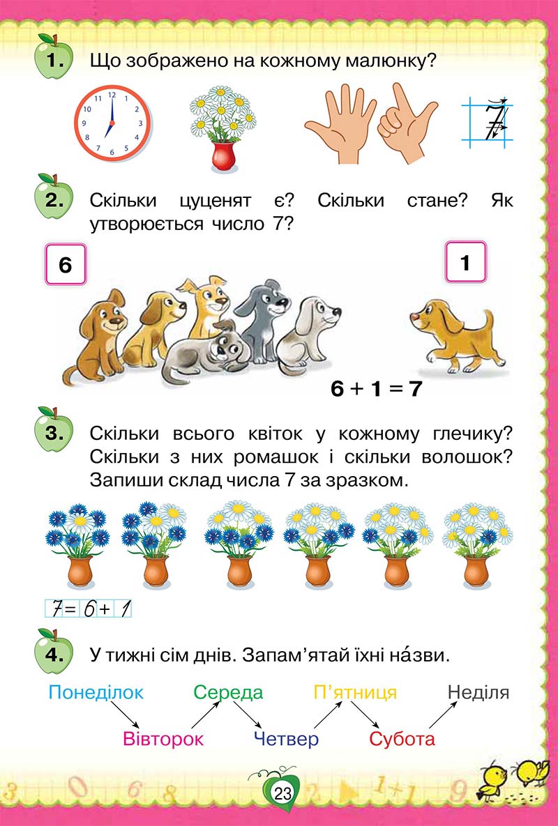 Сторінка 23 - Підручник Математика 1 клас Н. П. Листопад 2018
