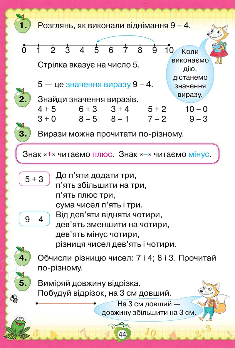 Сторінка 44 - Підручник Математика 1 клас Н. П. Листопад 2018