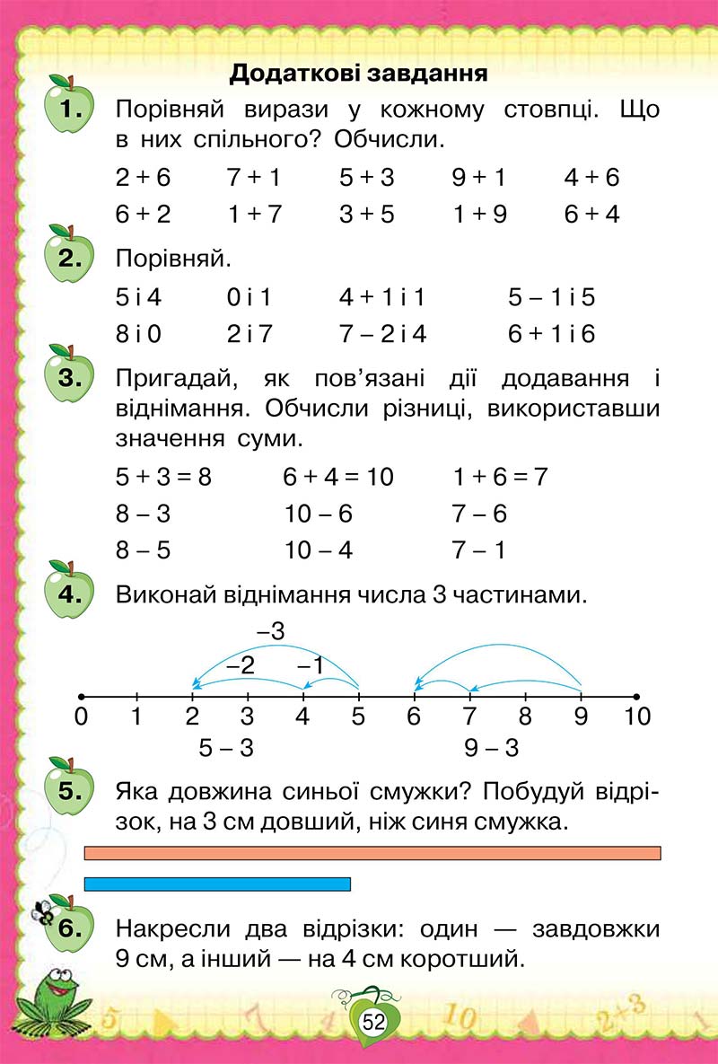 Сторінка 52 - Підручник Математика 1 клас Н. П. Листопад 2018