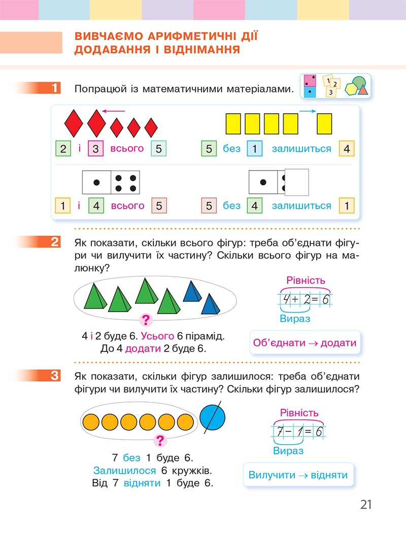 Сторінка 21 - Підручник Математика 1 клас С. О. Скворцова, О. В. Онопрієнко 2018