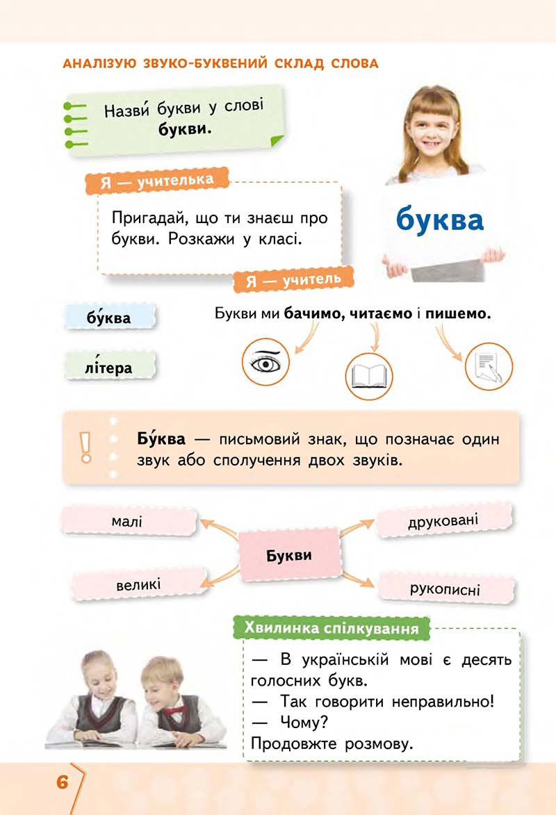 Сторінка 6 - Підручник Українська мова та читання 2 клас М. С. Вашуленко, С. Г. Дубовик 2019 - 1 частина