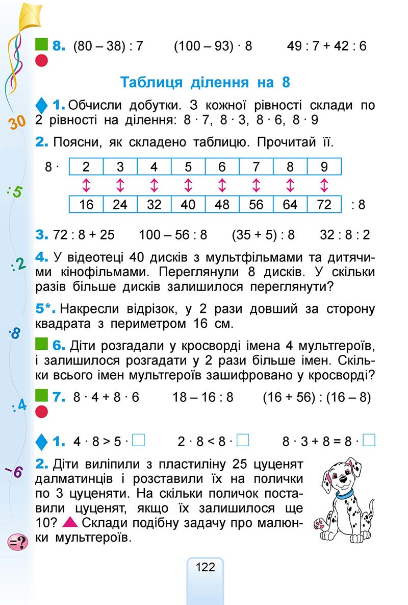 Сторінка 122 - Підручник Математика 2 клас Г. П. Лишенко 2019