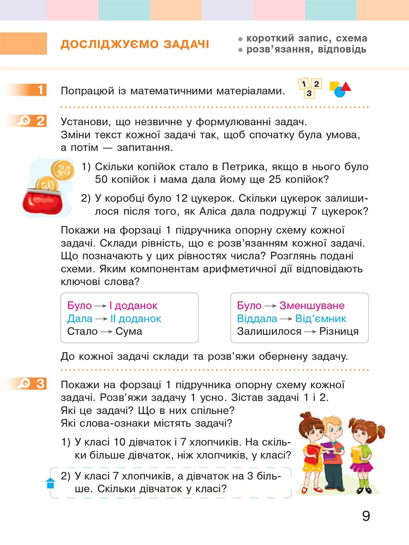 Сторінка 9 - Підручник Математика 2 клас С. О. Скворцова, О. В. Онопрієнко 2019