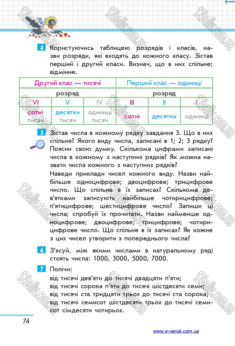 Сторінка 74 - Підручник Математика 4 клас С.О. Скворцова, О.В. Онопрієнко 2015 - Частина 1