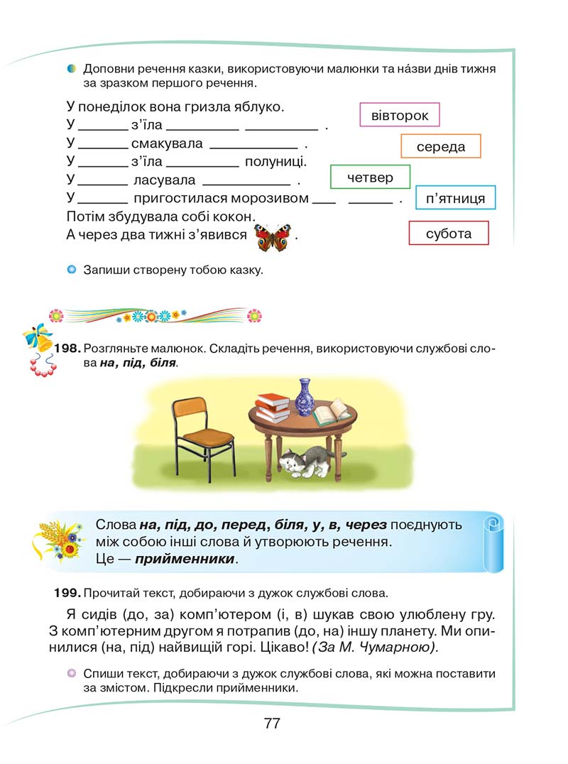 Сторінка 77 - Підручник Українська мова та читання 2 клас М. Д. Захарійчук 2019 - 1 частина