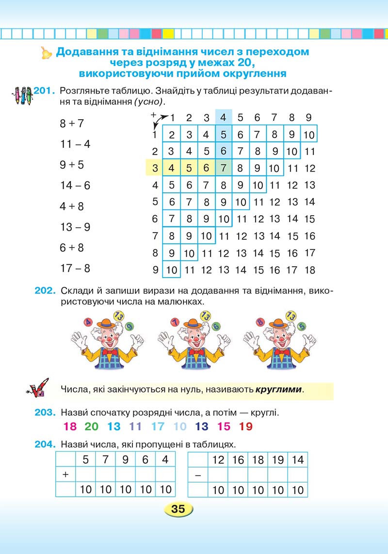 Сторінка 35 - Підручник Математика 2 клас Л. В. Оляницька 2019