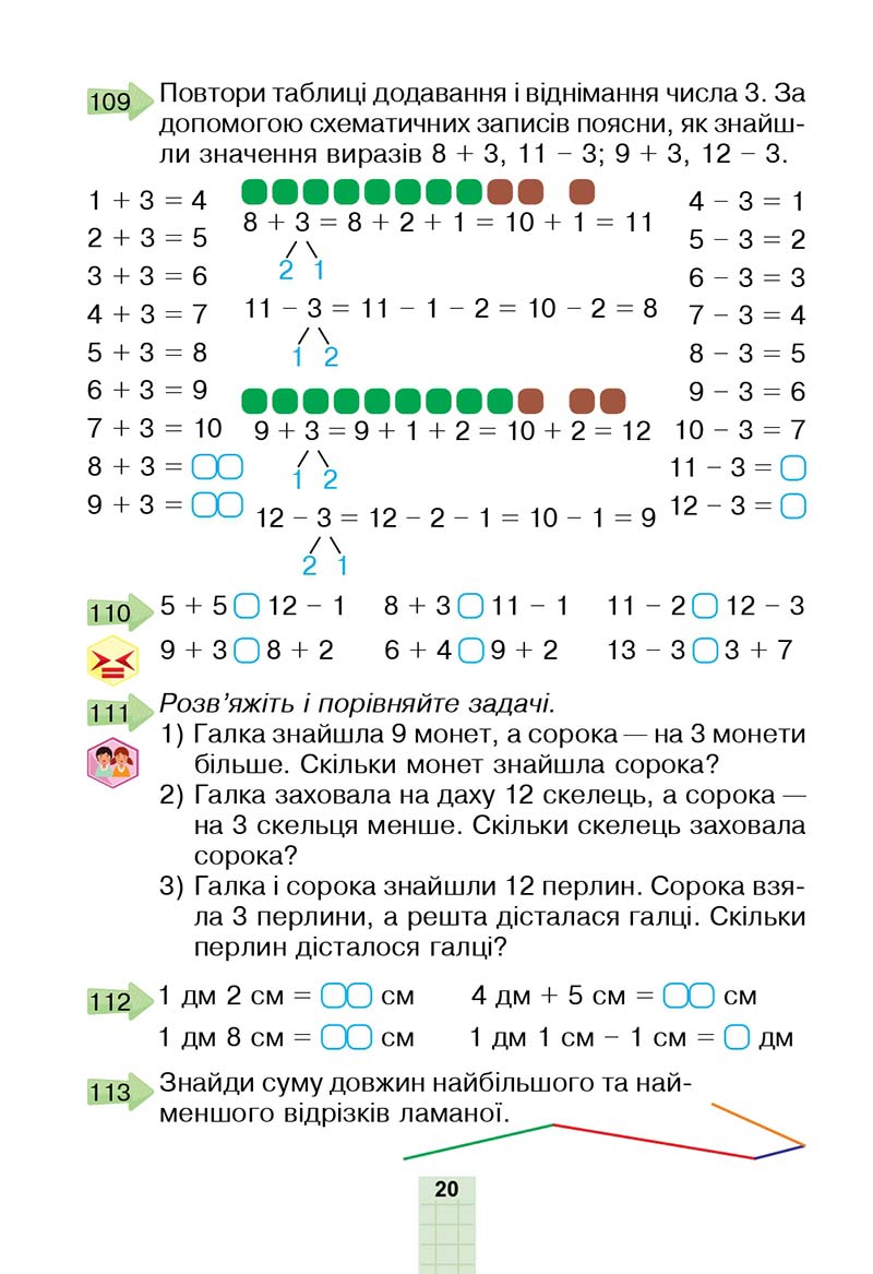 Сторінка 20 - Підручник Математика 2 клас Н. О. Будна, М. В. Беденко 2019
