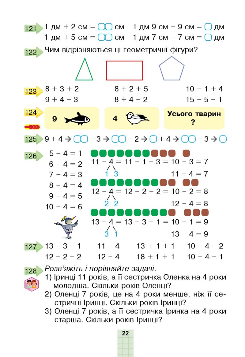 Сторінка 22 - Підручник Математика 2 клас Н. О. Будна, М. В. Беденко 2019