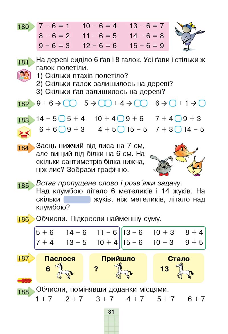 Сторінка 31 - Підручник Математика 2 клас Н. О. Будна, М. В. Беденко 2019