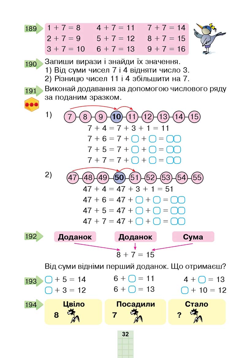 Сторінка 32 - Підручник Математика 2 клас Н. О. Будна, М. В. Беденко 2019