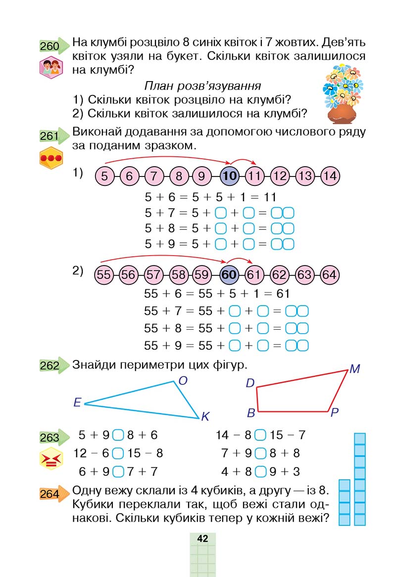 Сторінка 42 - Підручник Математика 2 клас Н. О. Будна, М. В. Беденко 2019
