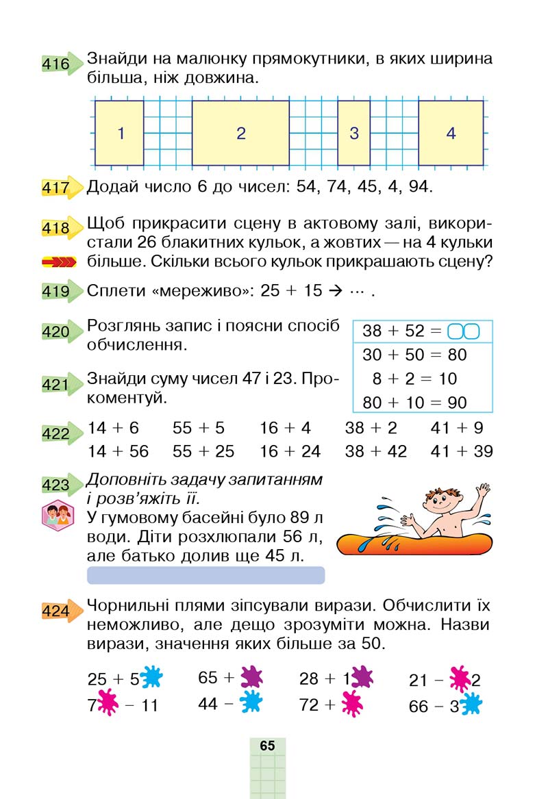 Сторінка 65 - Підручник Математика 2 клас Н. О. Будна, М. В. Беденко 2019