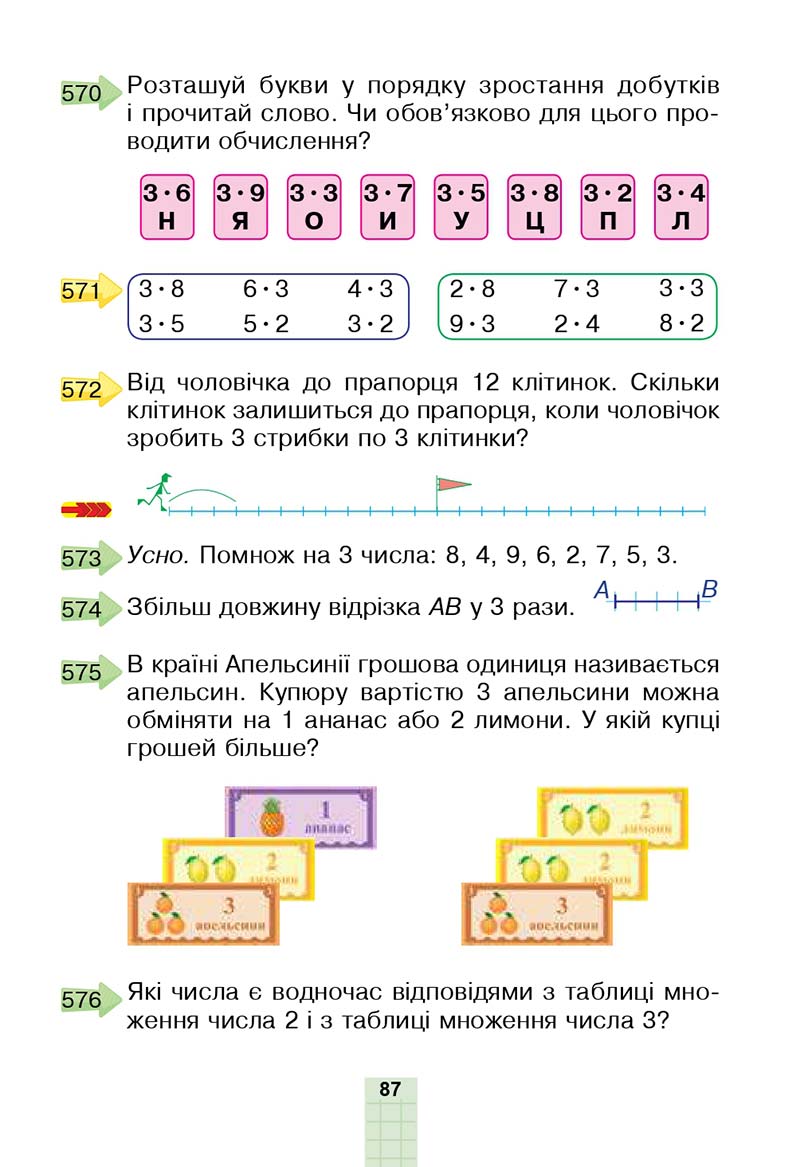 Сторінка 87 - Підручник Математика 2 клас Н. О. Будна, М. В. Беденко 2019