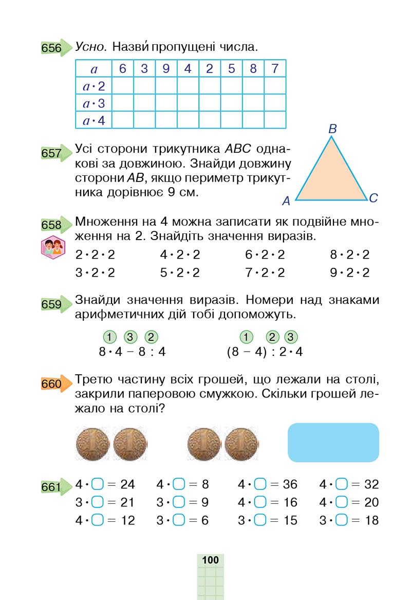 Сторінка 100 - Підручник Математика 2 клас Н. О. Будна, М. В. Беденко 2019