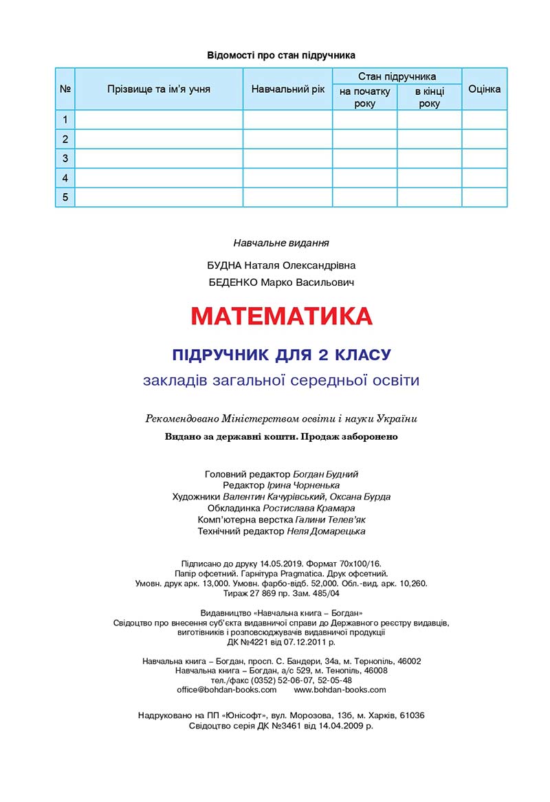Сторінка 160 - Підручник Математика 2 клас Н. О. Будна, М. В. Беденко 2019