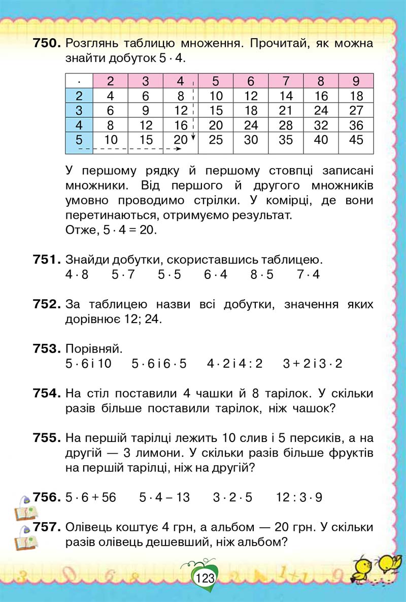 Сторінка 123 - Підручник Математика 2 клас Н. П. Листопад 2019