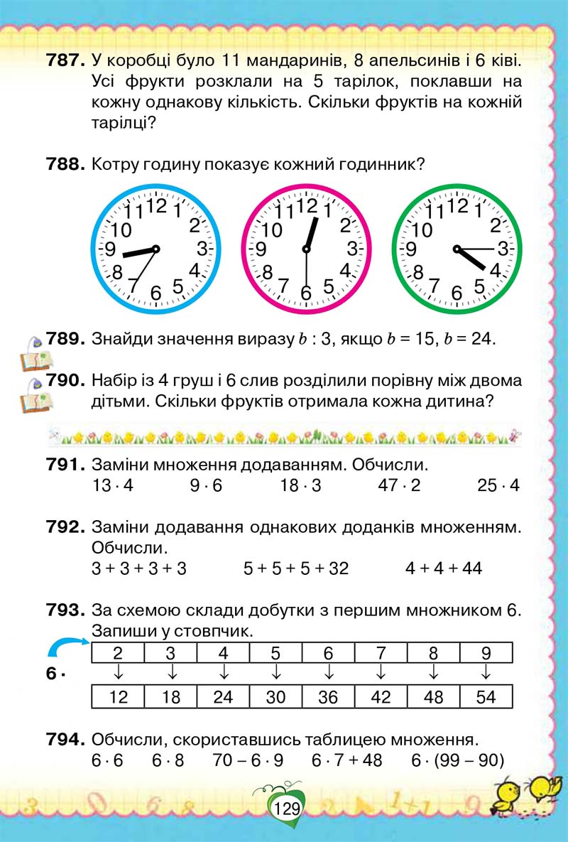 Сторінка 129 - Підручник Математика 2 клас Н. П. Листопад 2019
