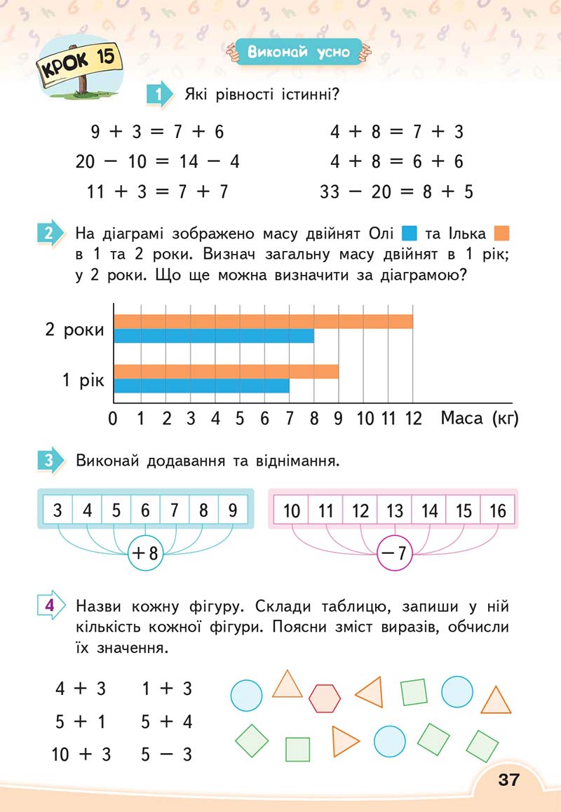 Сторінка 37 - Підручник Математика 2 клас В. Г. Бевз, Д. В. Васильєва 2019