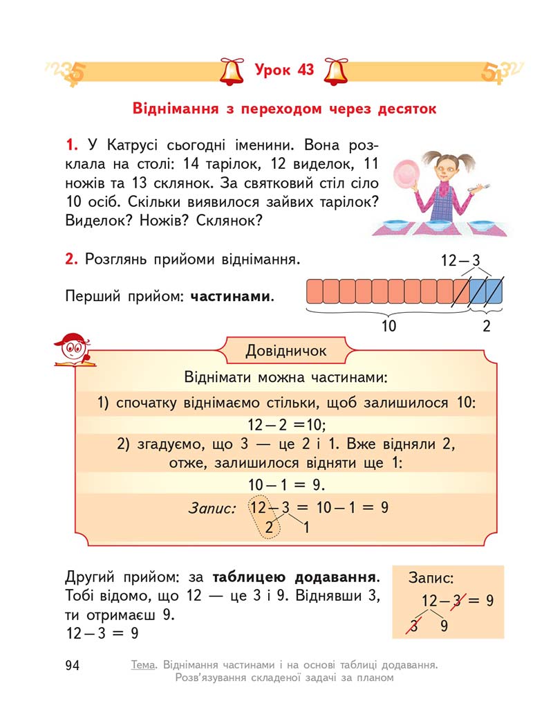 Сторінка 94 - Підручник Математика 2 клас О. М. Гісь, І. В. Філяк 2019