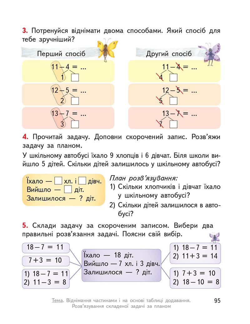 Сторінка 95 - Підручник Математика 2 клас О. М. Гісь, І. В. Філяк 2019