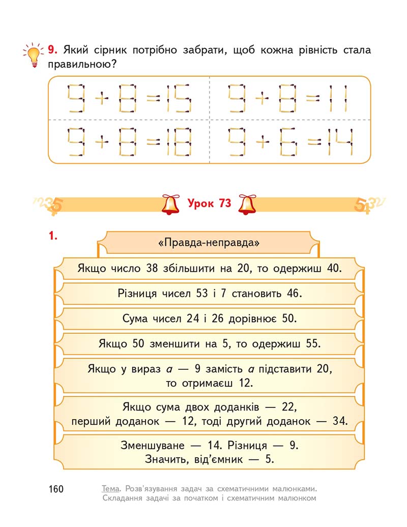 Сторінка 160 - Підручник Математика 2 клас О. М. Гісь, І. В. Філяк 2019