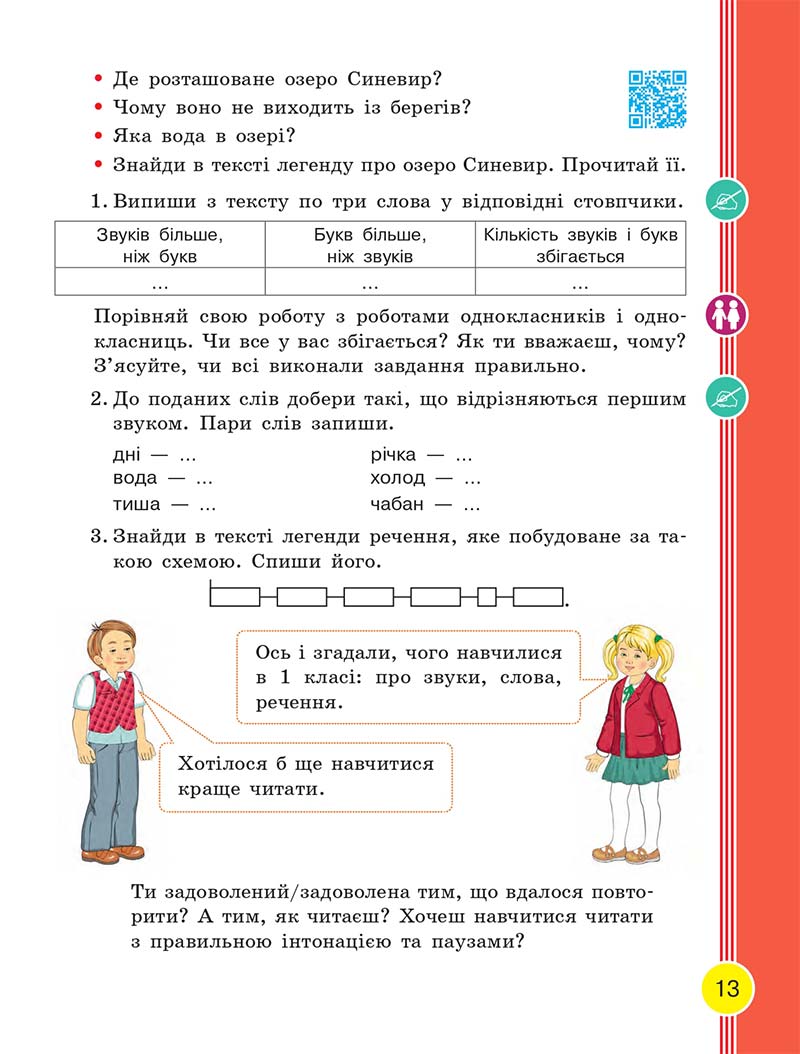 Сторінка 13 - Українська мова та читання 2 клас Тимченко 2019 - 1 частина