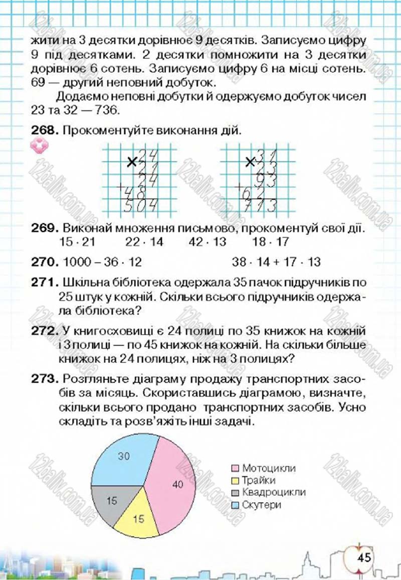 Сторінка 45 - Підручник Математика 4 клас Л.В. Оляницька 2015