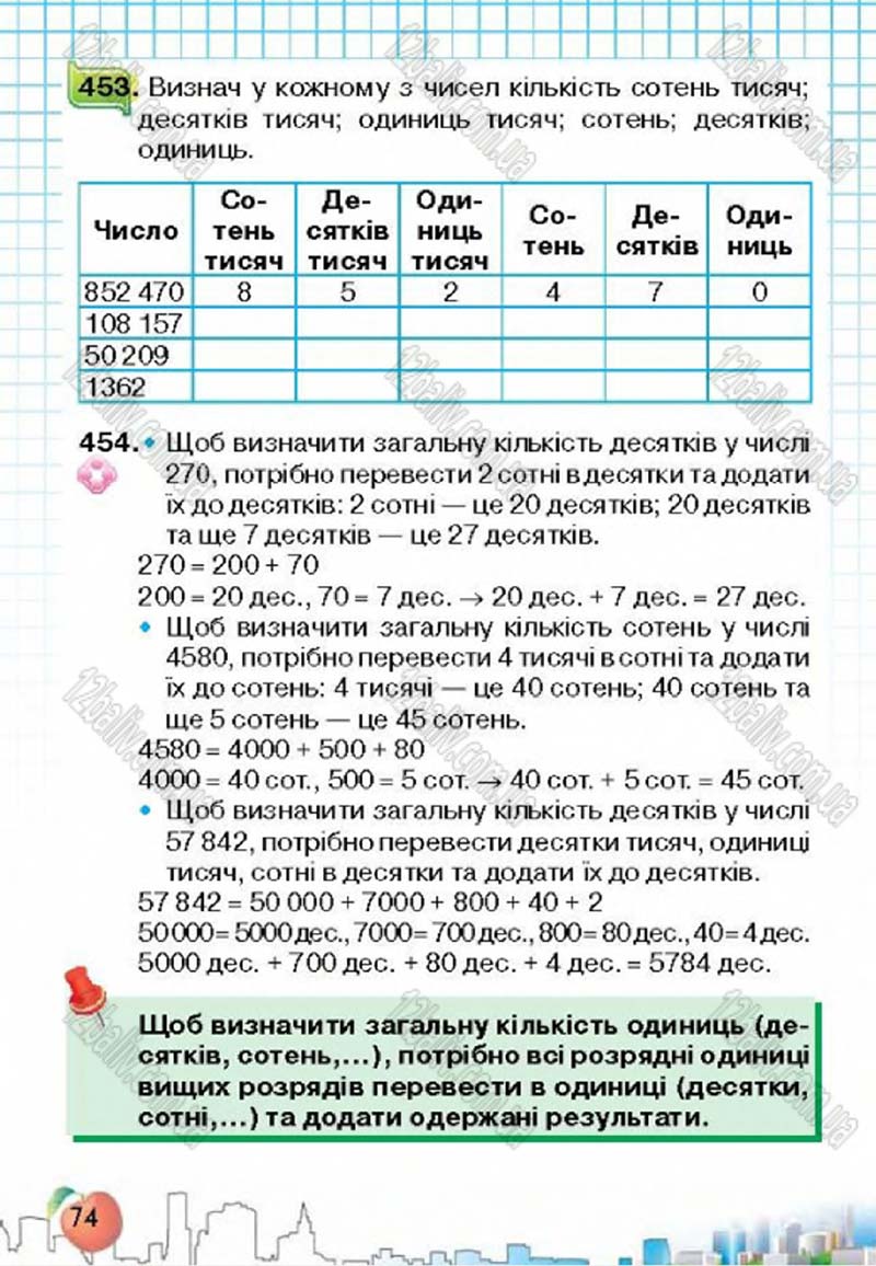Сторінка 74 - Підручник Математика 4 клас Л.В. Оляницька 2015
