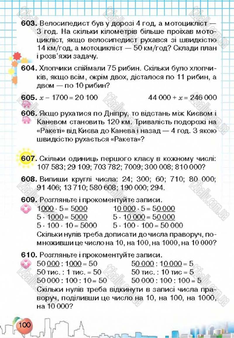 Сторінка 100 - Підручник Математика 4 клас Л.В. Оляницька 2015