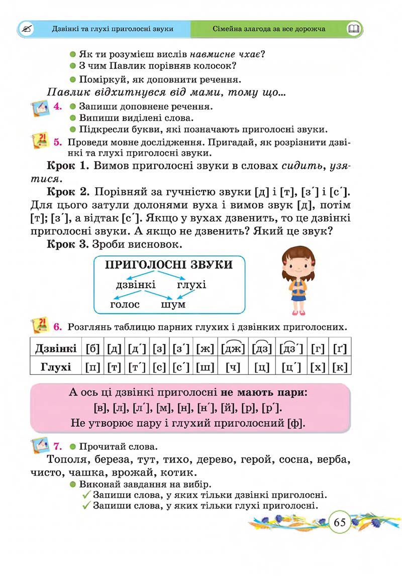 Сторінка 65 - Підручник Українська мова та читання 2 клас Г. М. Сапун, О. Д. Придаток 2019 - 1 частина