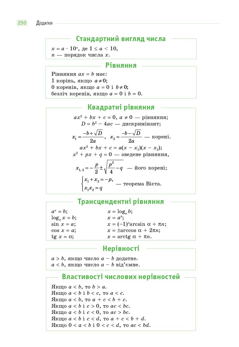 Сторінка 250 - Підручник Математика 11 клас Бевз 2019 - скачати