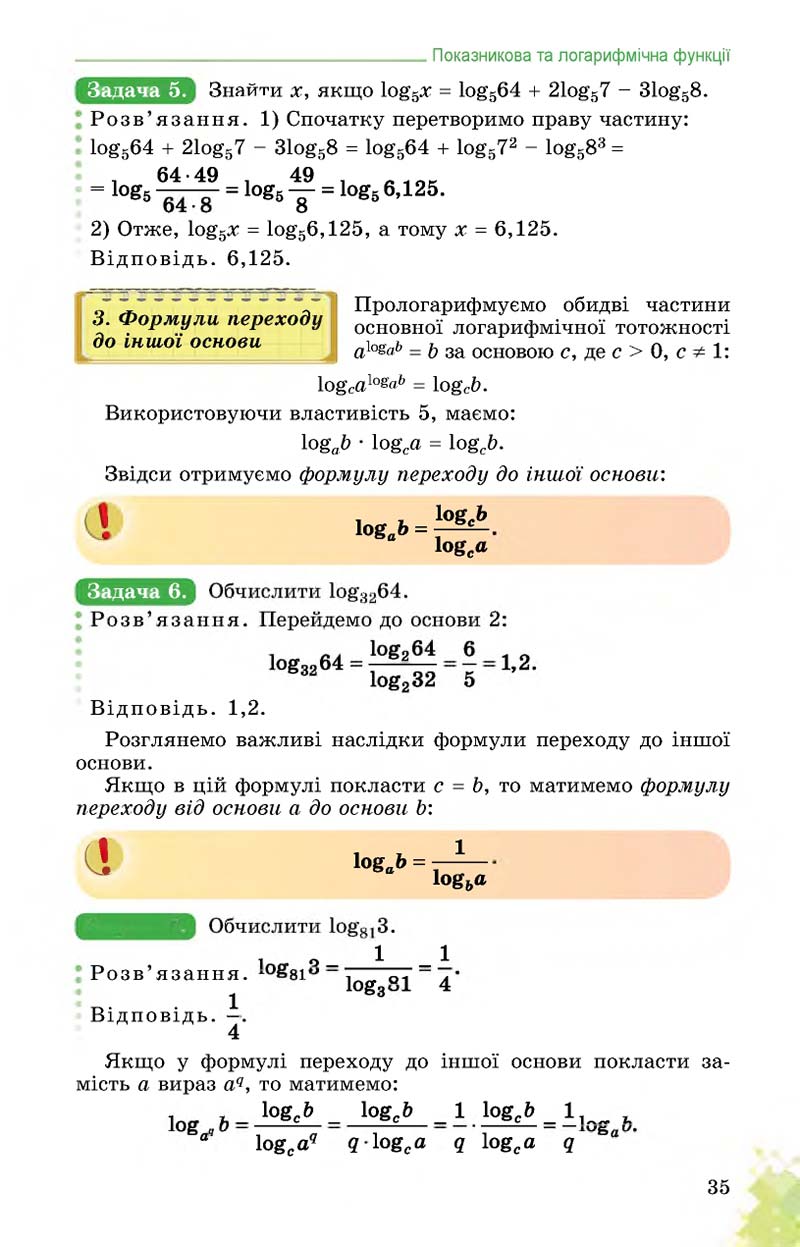 Сторінка 35 - Підручник Математика 11 клас О. С. Істер 2019