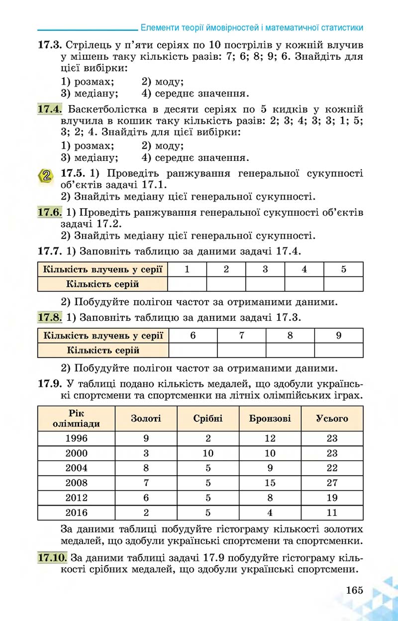 Сторінка 165 - Підручник Математика 11 клас О. С. Істер 2019