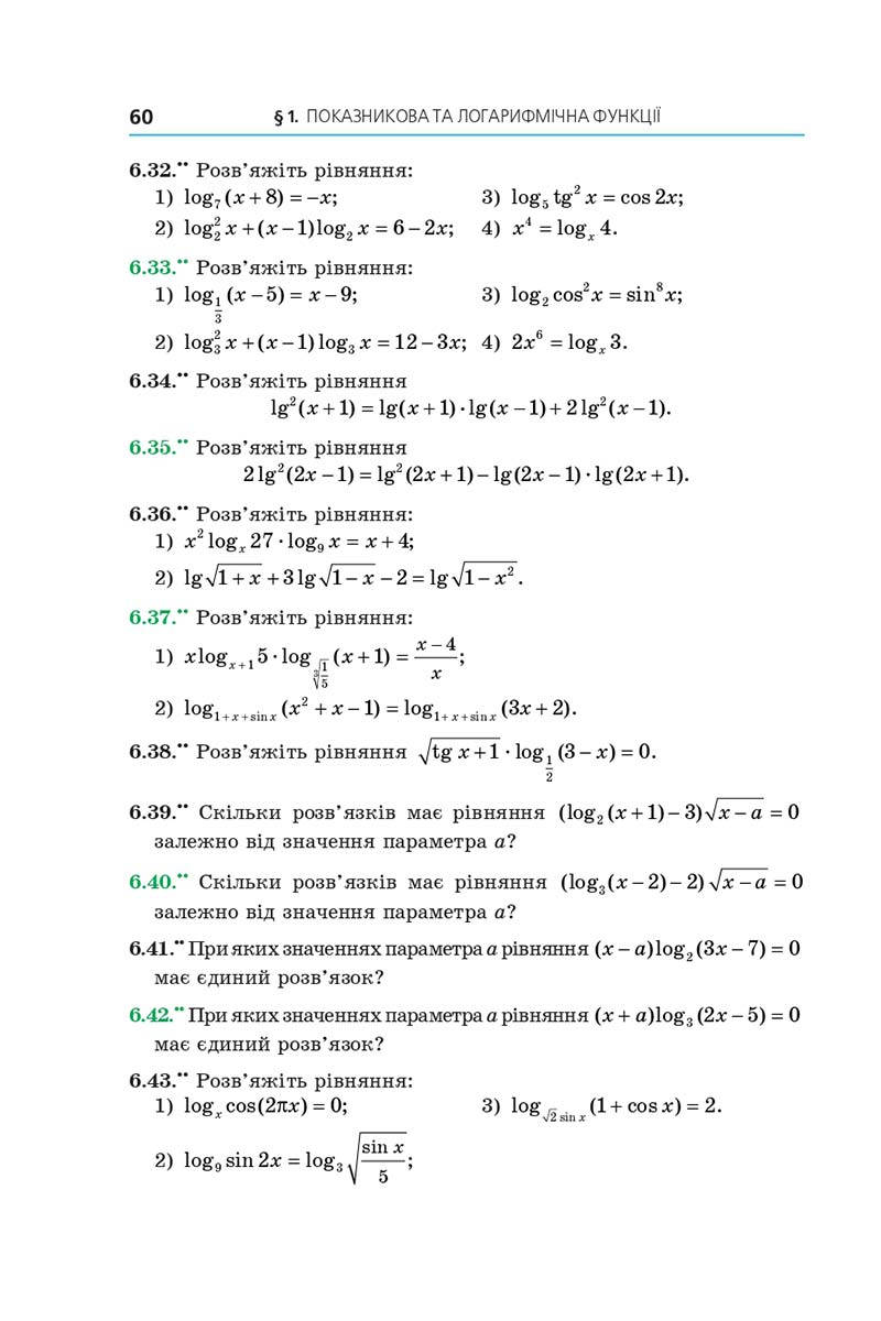 Сторінка 60 - Підручник Алгебра 11 клас Мерзляк 2019 - Поглиблений рівень вивчення