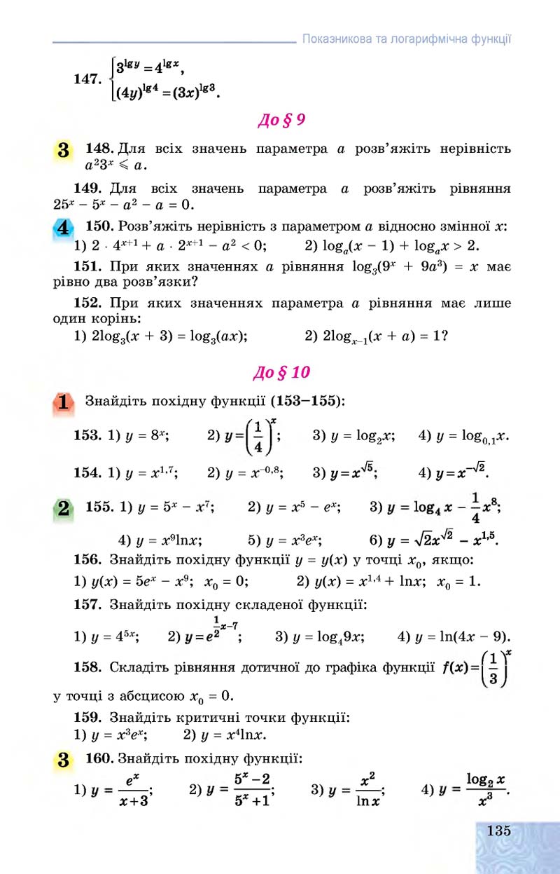 Сторінка 135 - Підручник Алгебра 11 клас О. С. Істер, О. В. Єргіна 2019 - Профільний рівень