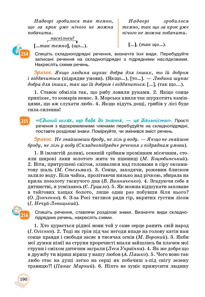 Сторінка 190 - Підручник Українська мова 11 клас А. А. Ворон, В. А. Солопенко 2019