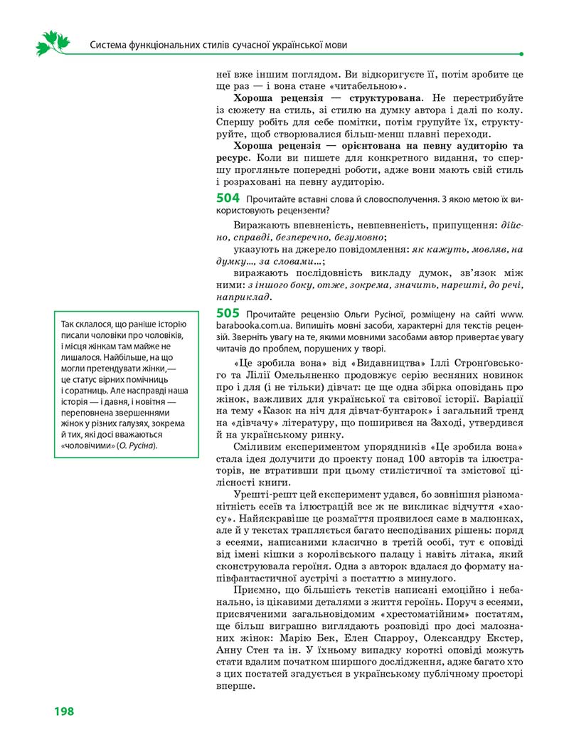 Сторінка 198 - Підручник Українська мова 11 клас С. О. Караман, О. М. Горошкіна, О. В. Караман, Л. О. Попова 2019