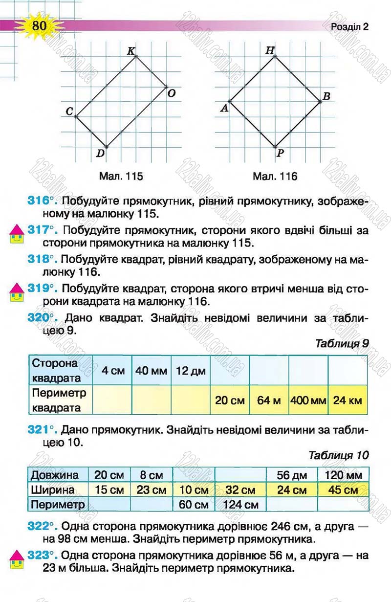 Сторінка 80 - Підручник Математика 5 клас Н.А. Тарасенкова, І.М. Богатирьова, О.П. Бочко, О.М. Коломієць, З.О. Сердюк 2013
